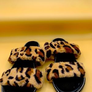 Furry sandals